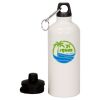 20 oz Aluminum Water Bottle with Carabiner Thumbnail