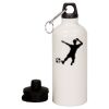 20 oz Aluminum Water Bottle with Carabiner Thumbnail