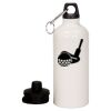 20 oz Aluminum Water Bottle with Carabiner Thumbnail