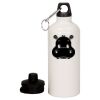 20 oz Aluminum Water Bottle with Carabiner Thumbnail
