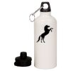 20 oz Aluminum Water Bottle with Carabiner Thumbnail