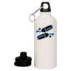 20 oz Aluminum Water Bottle with Carabiner Thumbnail