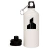 20 oz Aluminum Water Bottle with Carabiner Thumbnail