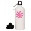 20 oz Aluminum Water Bottle with Carabiner Thumbnail