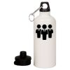 20 oz Aluminum Water Bottle with Carabiner Thumbnail