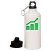 20 oz Aluminum Water Bottle with Carabiner Thumbnail