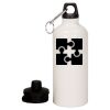 20 oz Aluminum Water Bottle with Carabiner Thumbnail