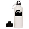 20 oz Aluminum Water Bottle with Carabiner Thumbnail