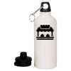 20 oz Aluminum Water Bottle with Carabiner Thumbnail