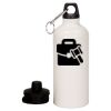 20 oz Aluminum Water Bottle with Carabiner Thumbnail