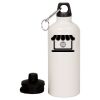 20 oz Aluminum Water Bottle with Carabiner Thumbnail