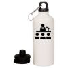 20 oz Aluminum Water Bottle with Carabiner Thumbnail