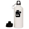 20 oz Aluminum Water Bottle with Carabiner Thumbnail