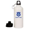 20 oz Aluminum Water Bottle with Carabiner Thumbnail