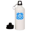 20 oz Aluminum Water Bottle with Carabiner Thumbnail